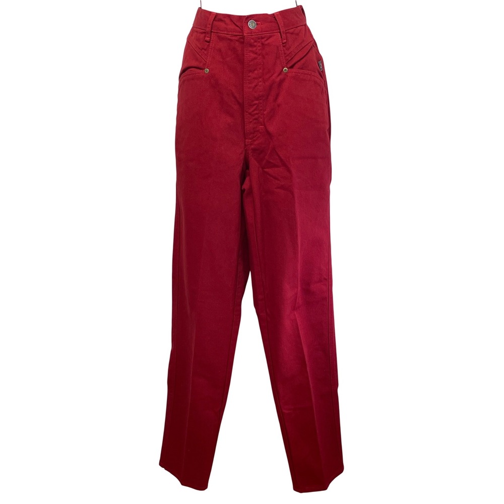 Vintage 80’s Cross J Western High‎ Waisted Wedgie Jeans 11/12 Tall Dark Red USA